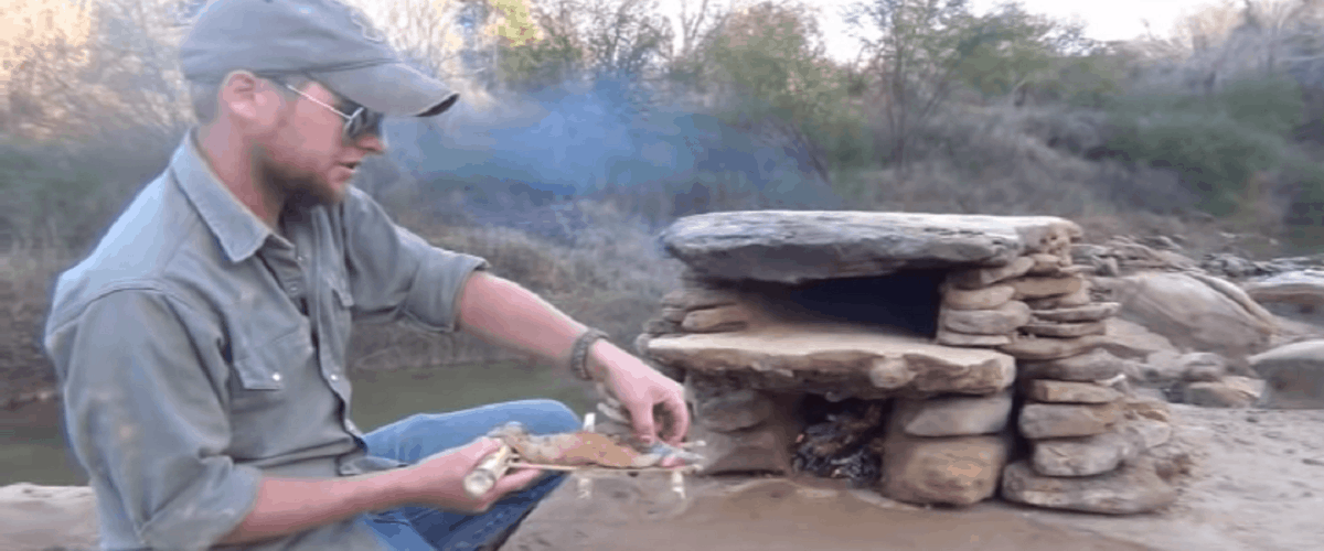 rock stone oven wilderness survival build header